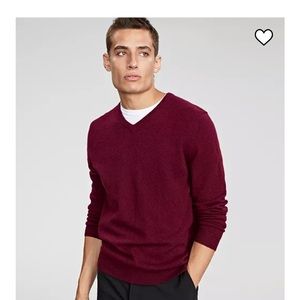 Men’s XL Maroon Club Cashmere Sweater NWT